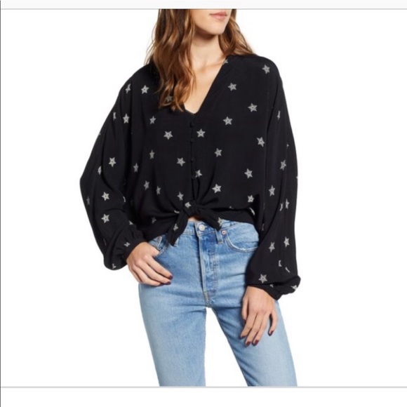 Rails Tops - Rails Sloan Tie Front Blouse